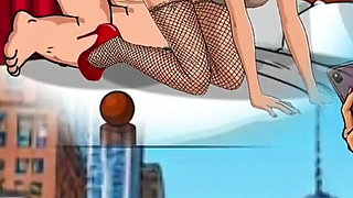 Cuckold's Sexual Fantasies. Cartoon. Parody