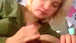 Giving my man a morning blowjob
