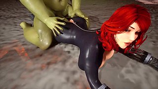 Black widow cosplay, hulk black widow, manga porn