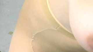 My Wife Flashing Tits in Subway Metro & an Unknown Man Cum on Her Boobs