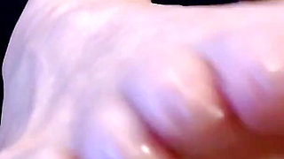 Long Natural Toenails Oiled Feet