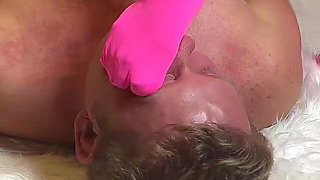 Victory Pose Foot Domination in Pink Thighs