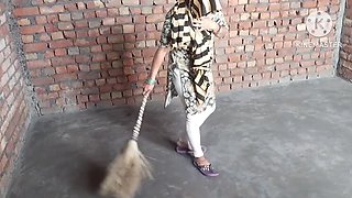 Neighbor Uncle Fucks Indian Maid Sister-in-Law's Big Tits While She Cleans House POV HD