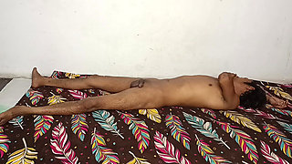 Sexy Evening Blowjob and Dick Riding - Cumshot on Hot Amateur Indian Wife's Ass