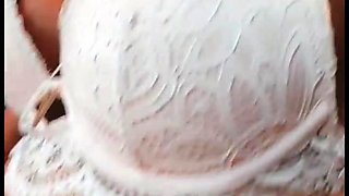 Blonde tight pussy babe solo toy fun in glamour masturbation