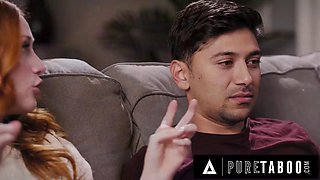 PURE TABOO Furious MILF Serene Siren Caught Stepson Fucking Stepsister Scarlet Skies On Security Cam
