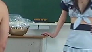 Female Instructors Make Slaves Jerk off in Front of Them, Put Ice on Dicks Just Before Cum, and Put on Chastity Belts