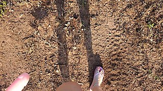 Hot Latina Naked Outdoors Public Squirts in Forest