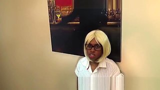 HD Black Secretary Gets Ass Spanking From Kinky BDSM Fetish