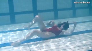 Sneaky sweetheart's swimming pool teen (18+) sex