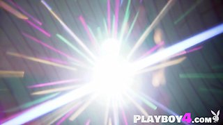 Petite and big-titted babe Maddy Belle posing