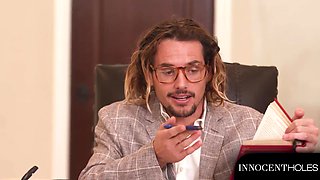 Brunette Bombshell Kyler Quinn Gets Physical With Metaphysics Prof