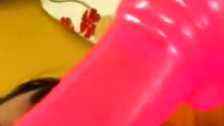 Teen latina uses toy to make her pussy wet