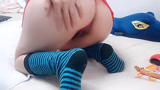 Hana Slow Take of Her Clothes Then Tiny Ass Hole Tiny Pussy Show up