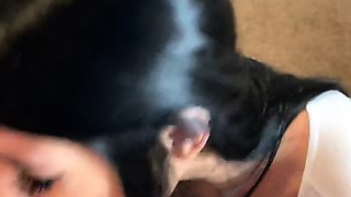 Cute brunette young hookup amateur teen blowjob