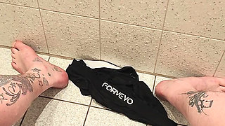 Heavy Cum in bathroom