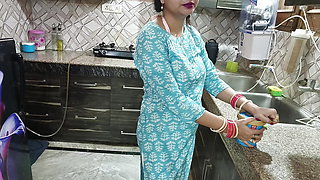 Neighbour's boy had sexy talks with saarabhabhi to seduce her after her tight pussy was fucked madly in kitchen Saarabhabhi fing