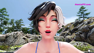 Luna Snow Pool - All Cum In The Mouth