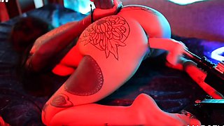 MARSELINE penetrates NIGONIKA with BDSM machine, in Best