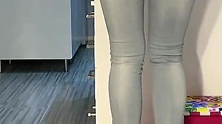 Desperate Pee in Jeans and in My Mouth