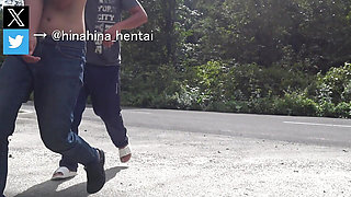 [Outdoor exposure] When I was sitting on the side of the road, a motorcycle passed 💦 by Please come to the fan site for the continuation!　　Japan / Outdoor / Lori / Shaved / Japanese