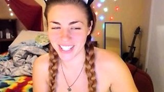 Jessy funny amateur teen brunette toying
