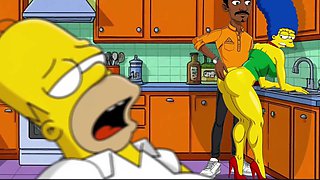 Marge Fucked While Homer's Takes a Nap - 2D Simpsons Animation
