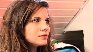 Amateur real small titted party teen slammed in gym class