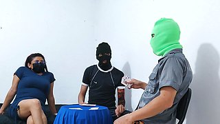 Her husband bet her in a card game and ended up losing.