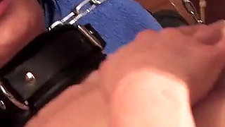 MILF slave masturbation at the sex-furniture