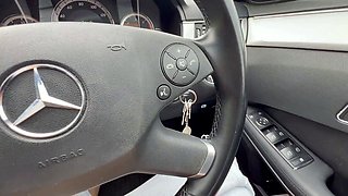Handjob on a Busy UK Motorway by a Sexy Milf with a Big Cock