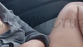 Risky Public Masturbation Inside the Taxi Non-tinted