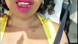 Exhibition of my ebony in the car