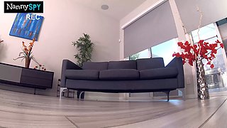 Nanny Let's Boss Borrow Her Fuck Hole After Getting Caught Playing With Her Toys