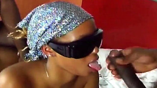 Pale Ebony French Slut Fucked by Two Black Dudes