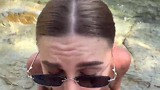 best suckjob and jizz on facial with juggs from a stran