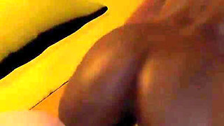 Interracial lesbian double dildo