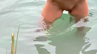 Naked Pussy in the River