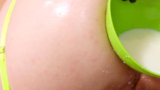 Extreme Milk Squirting & Insertion Enema