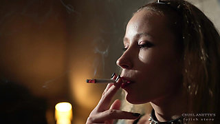 Anette Blows the Smoke
