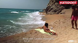 LETSDOEIT - Ebony Teen Noe Milk Seduced And Fucked At The Beach