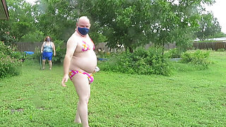 Silly Sissy Slut and Mistress V Hose Play