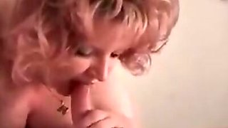 Fat mature woman with big ass blows and fucks younger cock