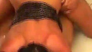 Hard and Rough Threesome Sex for a Brunette Banged by Two Guys in Toilet