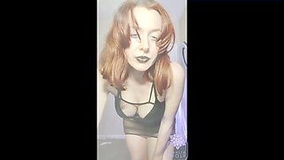 Sultry emo MILF indulges in smoking while teasing with her seductive curves