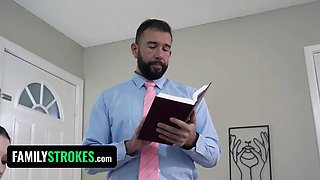 Unrighteous stepdaughter dresses up like a bitch to be smacked and fucked - familystrokes
