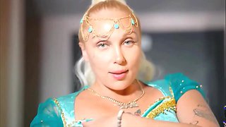 Big White Ass! - Shy Blonde mom from Eastern tale in amateur cosplay hardcore