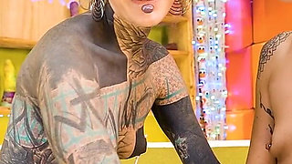 Tattoo Lesbian Gets Hard Fisted Till She Have a Real Orgasm