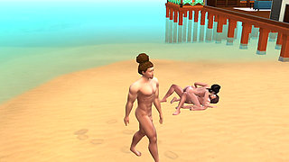Cheating our wives with step sisters in beach house!