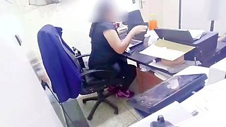 Boss Fucks Latina BBW in Office - Legs Shaking Hardcore POV